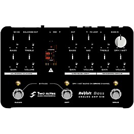 Two Notes AUDIO ENGINEERING ReVolt 3-Channel All-Analog Bass Simulator and DI Pedal Black