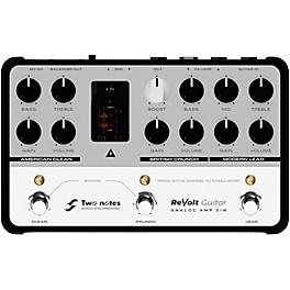 Two Notes AUDIO ENGINEERING ReVolt 3-Channel All-Analog Guitar Simulator Pedal Silver and Black