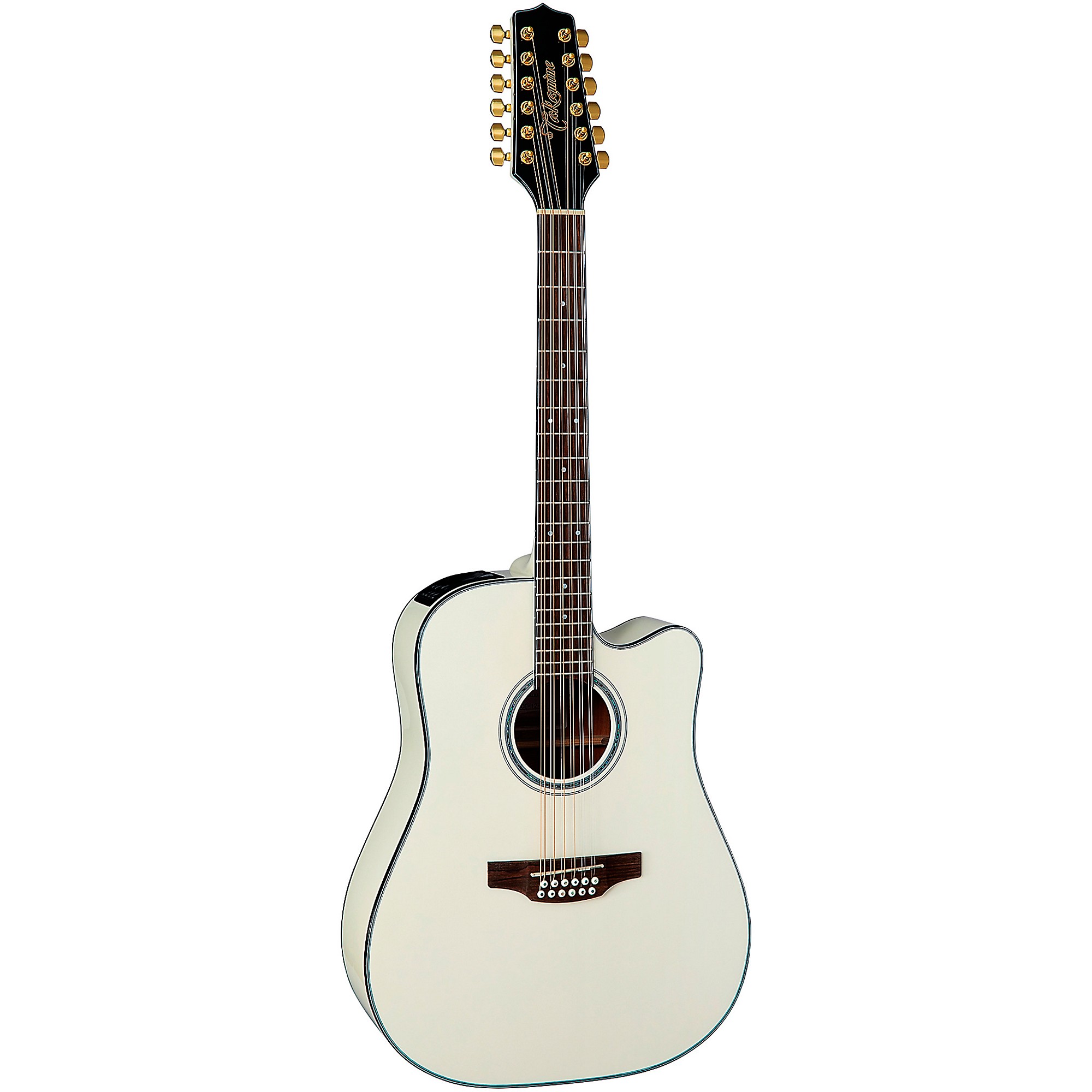 white takamine guitar