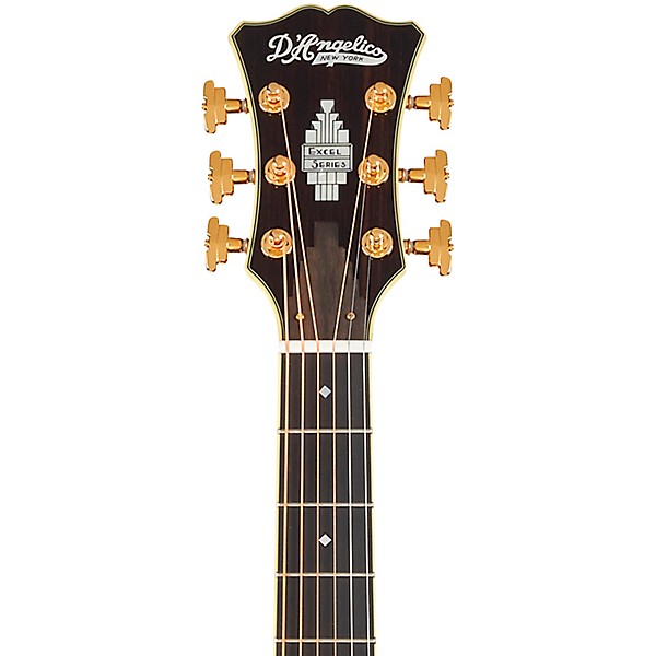 D'Angelico Excel Bowery Dreadnought Acoustic-Electric Guitar Vintage Sunset