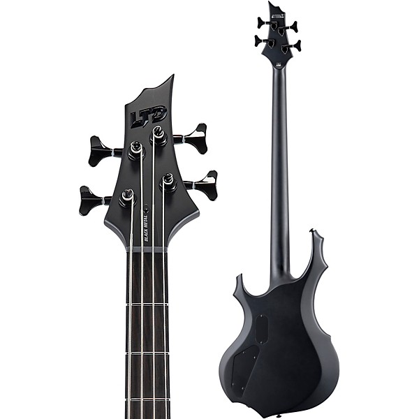 ESP LTD F-4 Electric Bass Guitar Black Satin