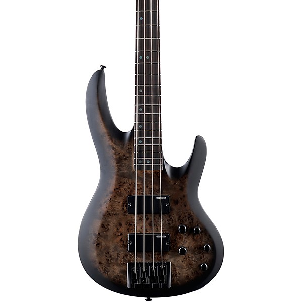 ESP LTD B-4 Electric Bass Guitar Ebony Charcoal Burst Satin