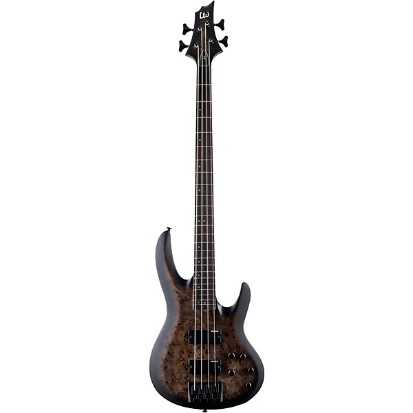 ESP LTD B-4 Electric Bass Guitar Ebony Charcoal Burst Satin