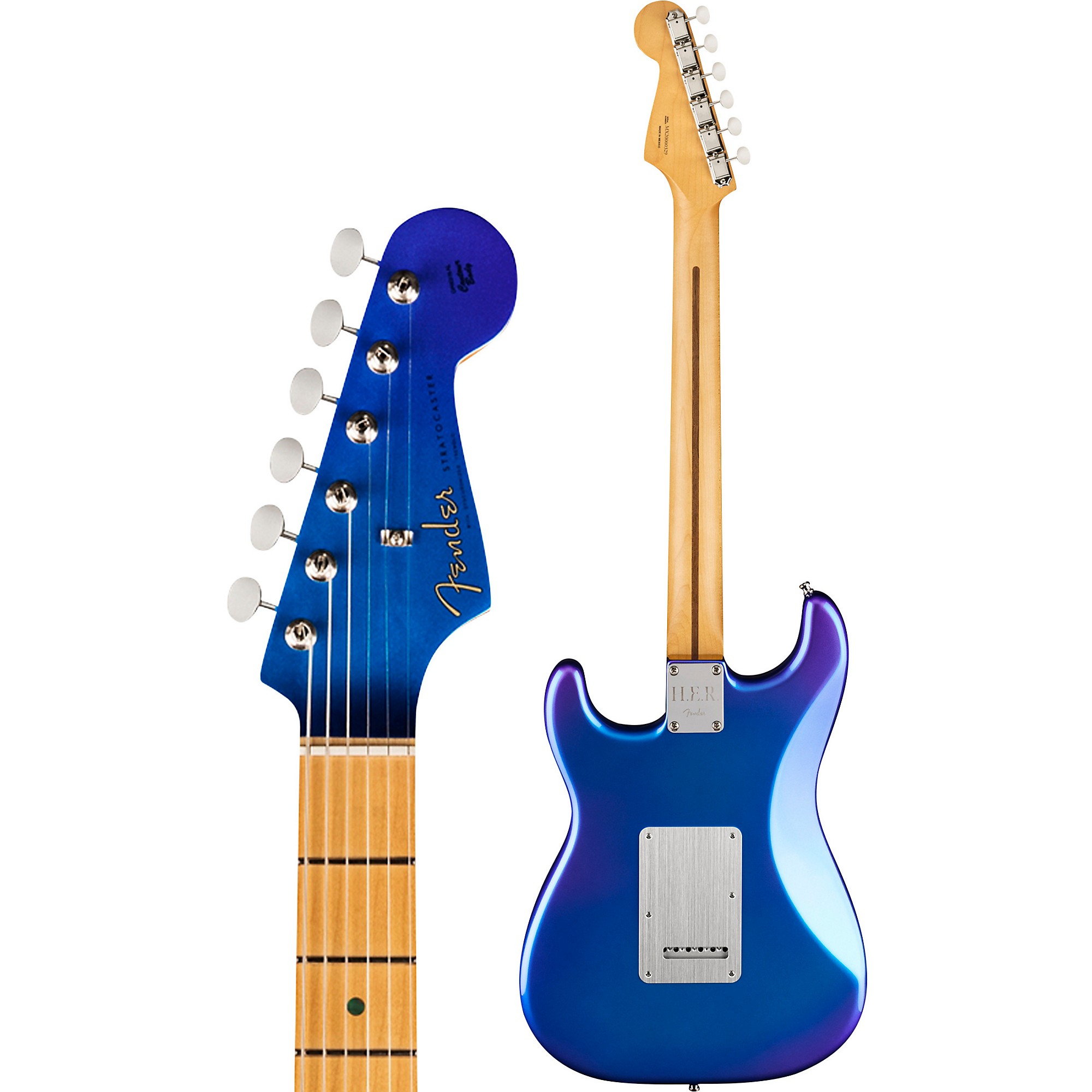 Fender H.E.R. Stratocaster Artist Signature Electric Guitar Blue