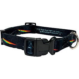 Perri's Pink Floyd Prisms Logo Dog Collar Black Small Perri's Pink Floyd Prisms Logo Dog Collar Black Medium