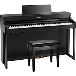 Roland HP702 Digital Upright Piano With Bench Light Oak Roland HP702 Digital Upright Piano With Bench Charcoal Black