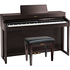 Roland HP704 Digital Upright Piano With Bench Dark Rosewood