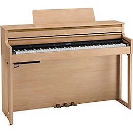 Roland HP704 Digital Upright Piano With Bench Light Oak