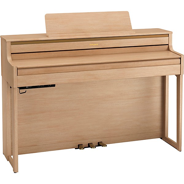 Roland HP704 Digital Upright Piano With Bench Light Oak