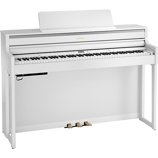 Roland HP704 Digital Upright Piano With Bench White