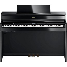 Roland HP704 Digital Upright Piano With Bench Polished Ebony