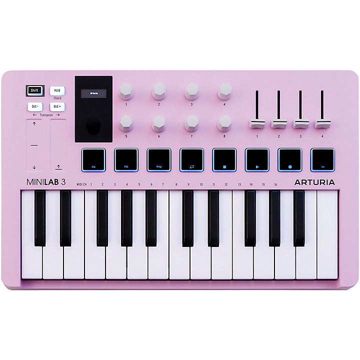 Arturia MiniLab 3 25-Key Hybrid Keyboard Controller - Rose Quartz