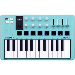 Arturia MiniLab 3 25-Key Hybrid Keyboard Controller - Aquamarine