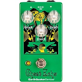 EarthQuaker Devices Brain Dead Ghost Echo Vintage Voiced Reverb Effects Pedal Green