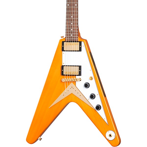 Open Box Epiphone 1958 Korina Flying V Outfit Electric Guitar Level 1 Aged Natural