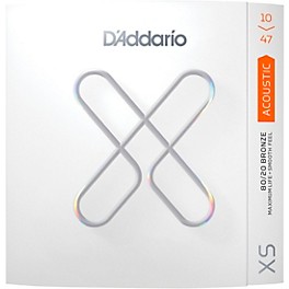 D'Addario XS Acoustic 80/20 Bronze Coated Gui... D'Addario XS Acoustic 80/20 Bronze Coated Guitar Strings Extra Light (10-47)