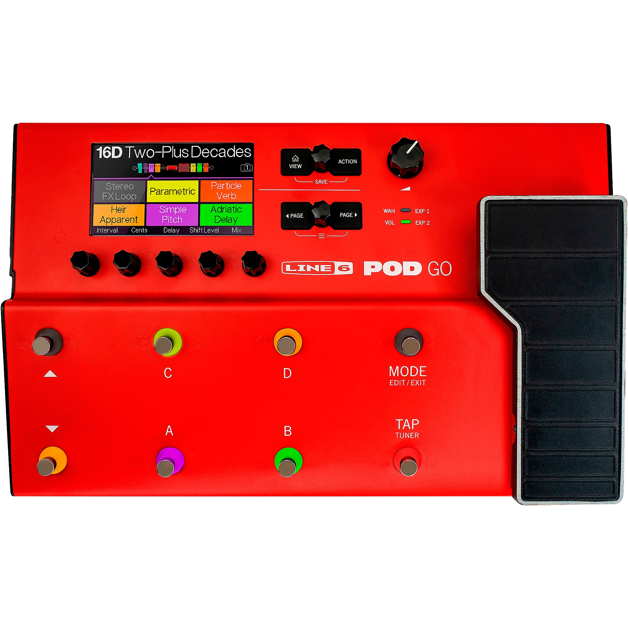 Line 6 POD Go Limited-Edition Guitar Multi-Effects Processor Red ...
