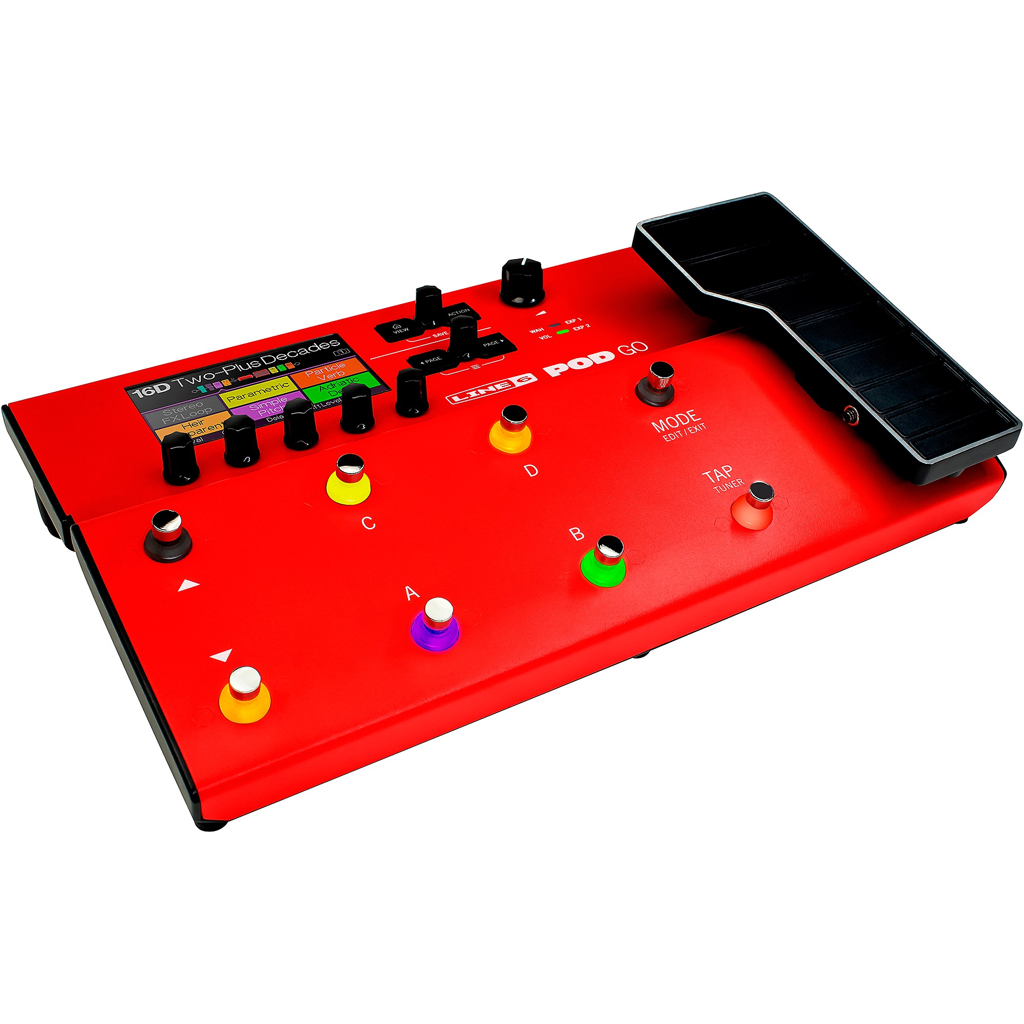 Line 6 POD Go Limited-Edition Guitar Multi-Effects Processor Red 