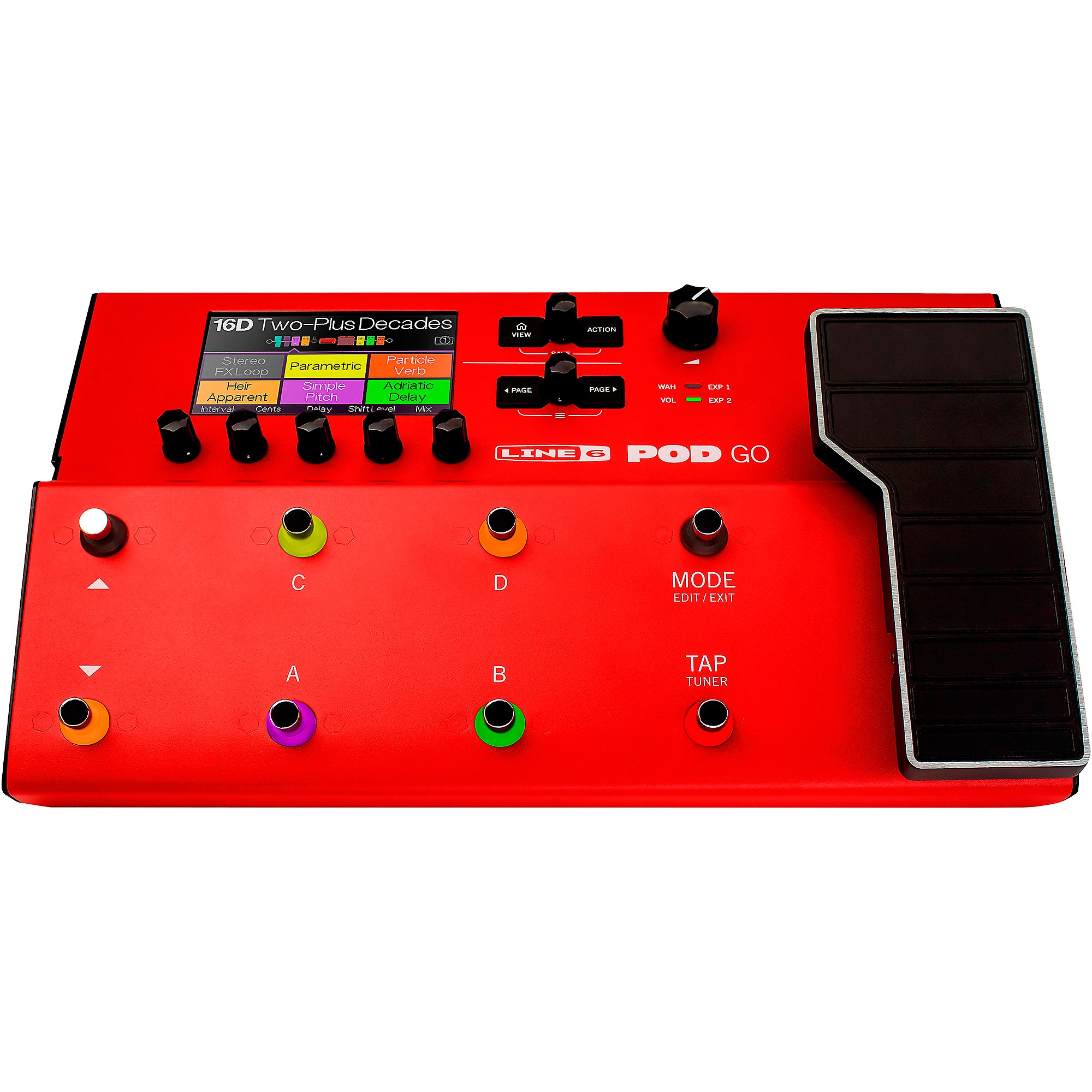 Line 6 POD Go Limited-Edition Guitar Multi-Effects Processor Red 