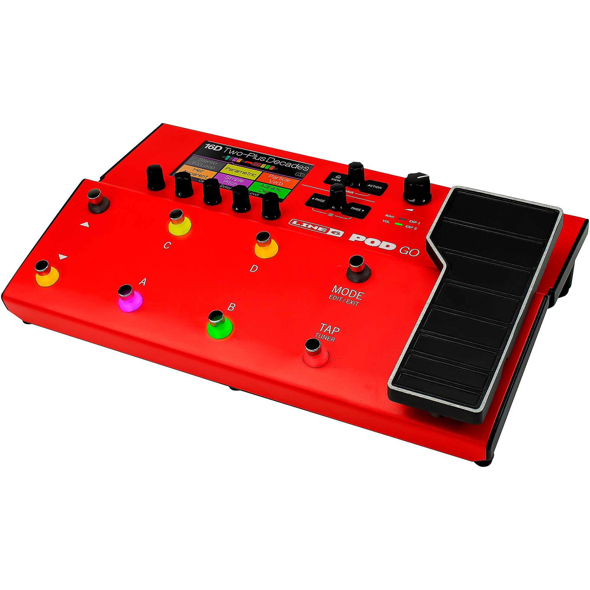 Line 6 POD Go Limited-Edition Guitar Multi-Effects Processor Red 