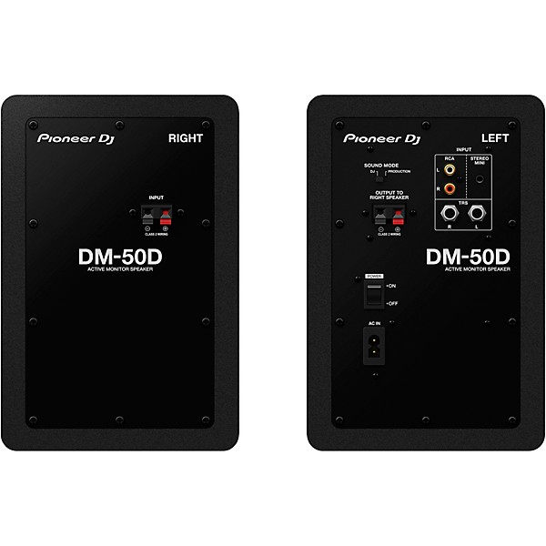 Pioneer DJ DM-50D 5" Desktop Monitor System (Black) Black