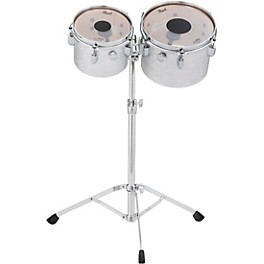 Pearl President Series Deluxe Concert T... Pearl President Series Deluxe Concert Tom Set With Double Tom Stand Silver Sparkle