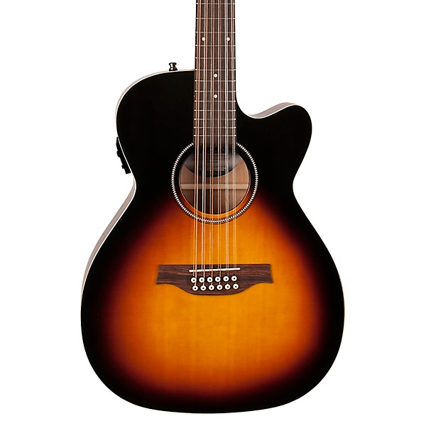 Open Box Seagull S12 CH CW GT Presys II 12-String Cutaway Acoustic-Electric Guitar Level 2 Sunburst 197881151621