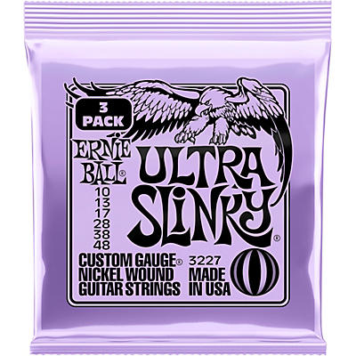 Ernie Ball Ultra Slinky Nickel Wound 10-48 Electric Guitar Strings 3-Pack 10 48 for sale