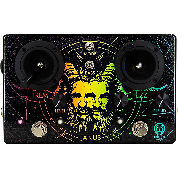 Walrus Audio Janus Fuzz/Tremolo With Joystick Control Anniversary Edition (Black/Rainbow) Effects Pedal Black