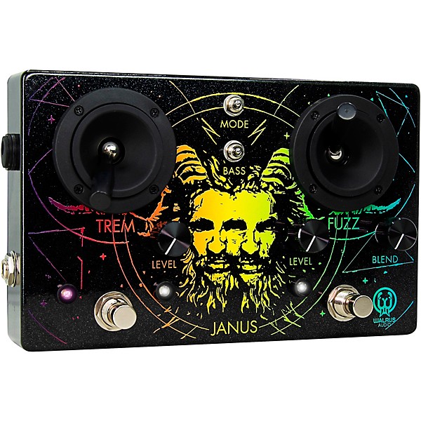 Walrus Audio Janus Fuzz/Tremolo With Joystick Control Anniversary Edition (Black/Rainbow) Effects Pedal Black