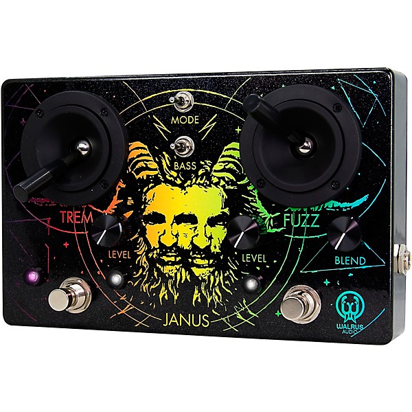 Walrus Audio Janus Fuzz/Tremolo With Joystick Control Anniversary Edition (Black/Rainbow) Effects Pedal Black