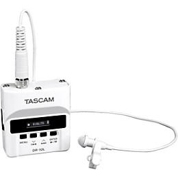 TASCAM DR-10L Micro Recorder With Lavalier Microphone White
