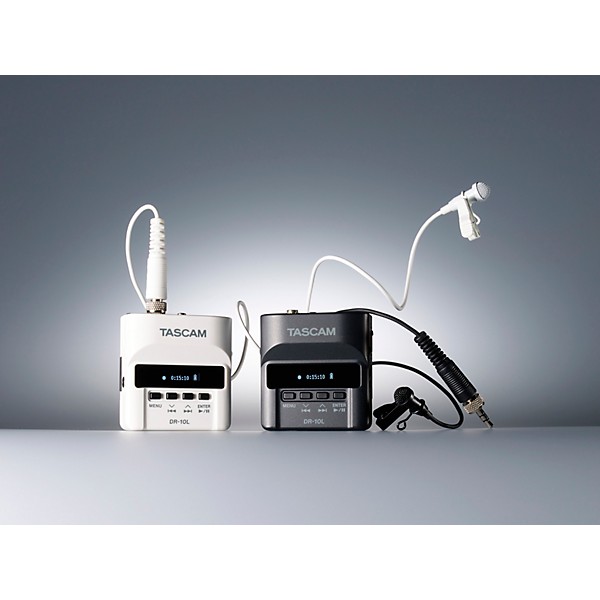 TASCAM DR-10L Micro Recorder With Lavalier Microphone White