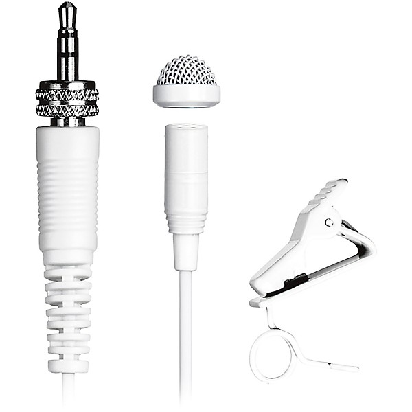 TASCAM TM-10LW Omnidirectional Lavalier Microphone With Screw Lock Connector White White