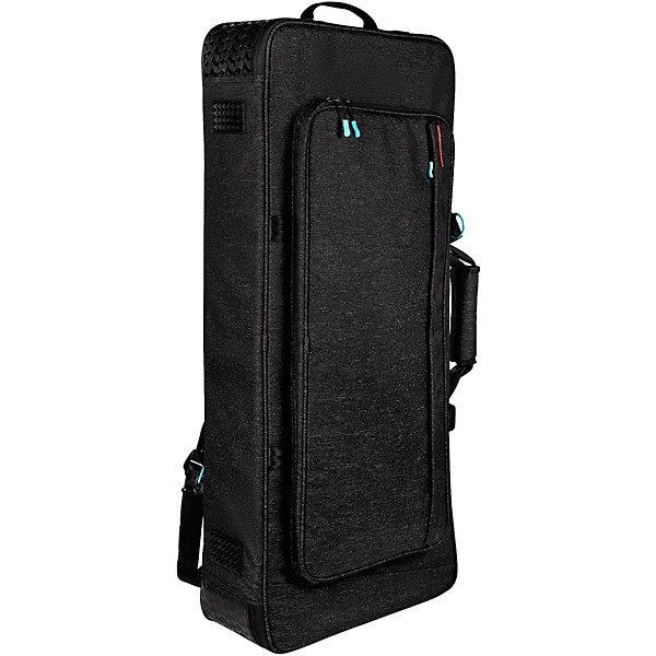 Gator GTKP61-BLK Transit Series Protective Gig Bag for 61-Note Keyboards; Charcoal Black With Electric Blue Interior