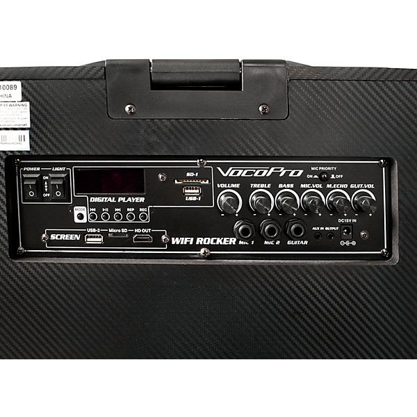 VocoPro 120W Wi-Fi Karaoke System With 14" Touchscreen and Sound-Activated LED Woofer Light