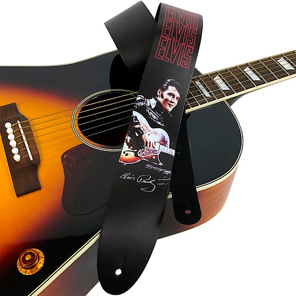Perri's Elvis Direct To Leather 68 Comeback Guitar Strap 2.5 in.