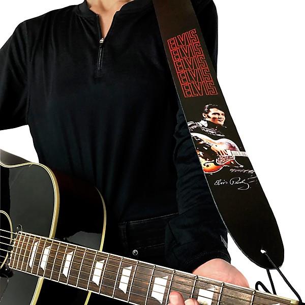 Perri's Elvis Direct To Leather 68 Comeback Guitar Strap 2.5 in.