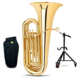 Yamaha YBB-105WC Series 3-Valve 3/4 BBb Tuba with Tuba Essentials Stand Pack