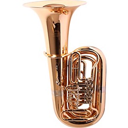 Miraphone 186-4U Series Gold Brass 4-Valve 4/4 BBb Tuba with Tuba Essentials Stand Pack