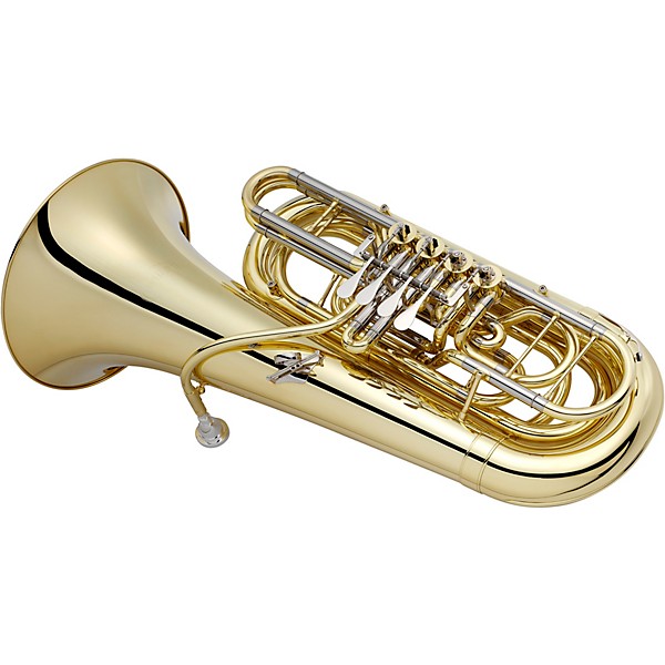 Jupiter JTU1140 Performance Series 4-Valve 3/4 BBb Tuba with Tuba Essentials Stand Pack