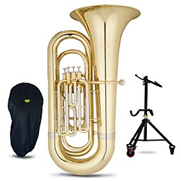 Eastman EBB431 Advanced Series 4-Valve 4/4 BBb Tuba with Tuba Essentials Stand Pack