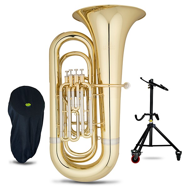 Eastman EBB431 Advanced Series 4-Valve 4/4 BBb Tuba with Tuba Essentials Stand Pack