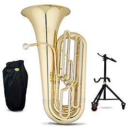 Eastman EBB234 Student Series 3-Valve 3/4 BBb Tuba with Tuba Essentials Stand Pack