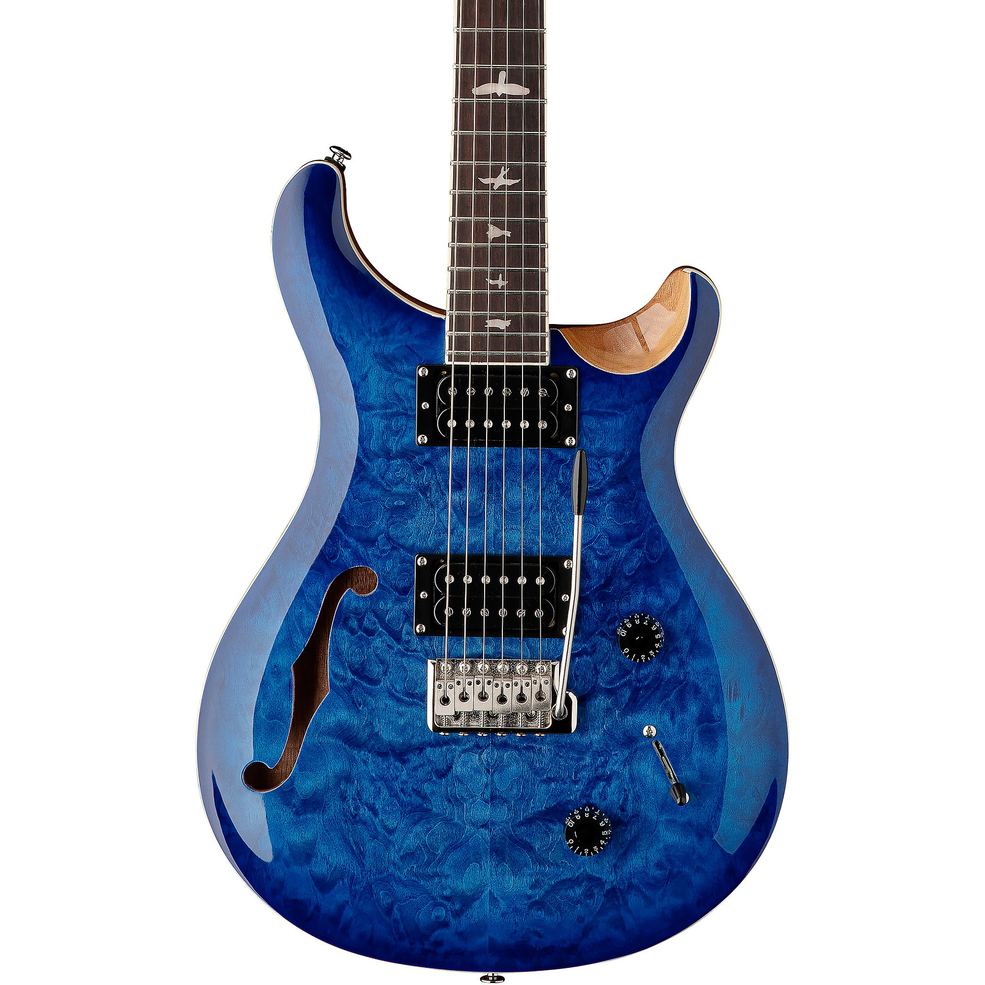 PRS SE Custom 22 Quilted Limited-Edition Semi-Hollow Electric Guitar Faded  Blue Burst | Guitar Center