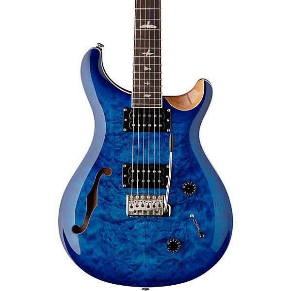Open Box PRS SE Custom 22 Quilted Limited-Edition Semi-Hollow Electric Guitar Level 2 Faded Blue Burst 197881049249