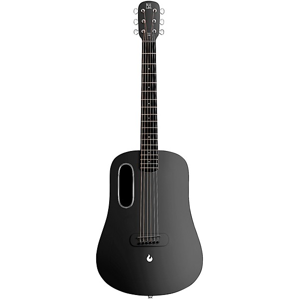 LAVA MUSIC Blue Lava Touch Acoustic-Electric Guitar With Lite Bag Midnight Black