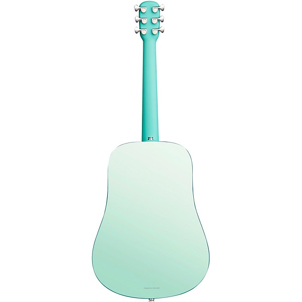LAVA MUSIC Blue Lava Touch Acoustic-Electric Guitar With Airflow Bag Aqua Mint Green