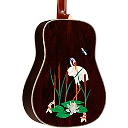 Martin Limited-Edition D-45 Harvey Leach Lotus Flower Acoustic Guitar Natural