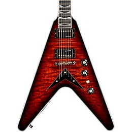 Gibson Custom Dave Mustaine Limited-Edition Flying V EXP Electric Guitar Red Amber Burst